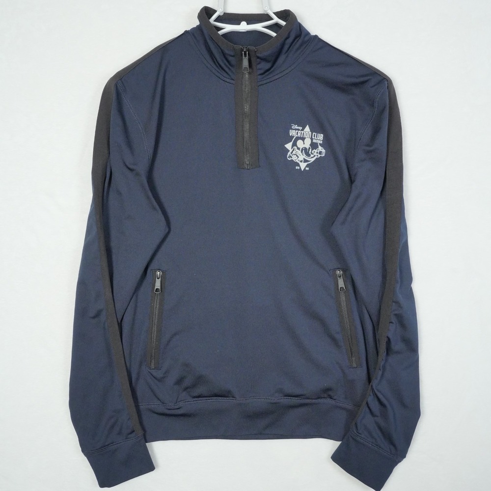Disney Parks 1/4‎ Zip Unisex Navy Blue Disney Vacation Club Member DVC Pullover